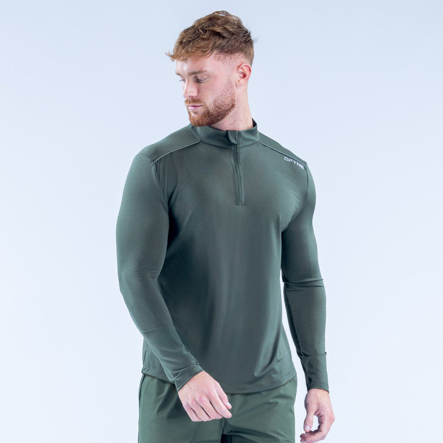 Haut quart de zip Charge Vert sapin