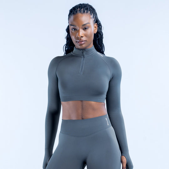 Veste courte zippée Impact Gris ardoise